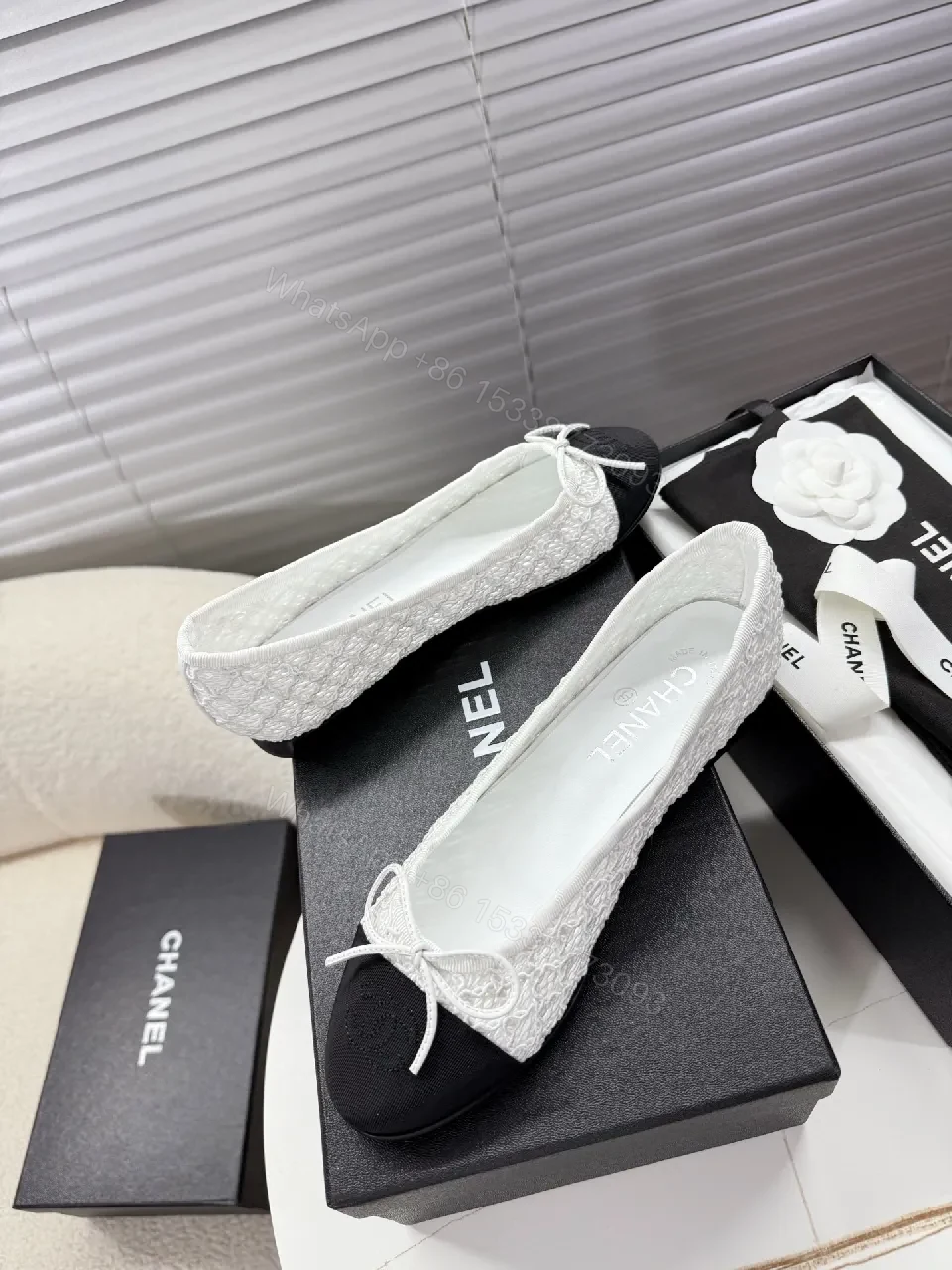 Lace-Textured Black Cap Toe Flats, Subtle Luxury, Flat Shoes — view 1