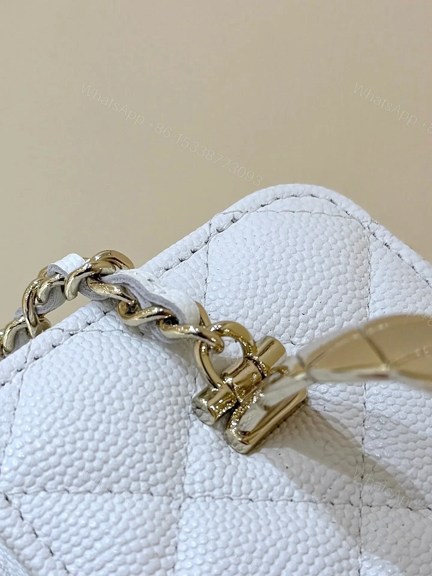 View 8 of Chanel Vanity Case Small White Gold Hardware