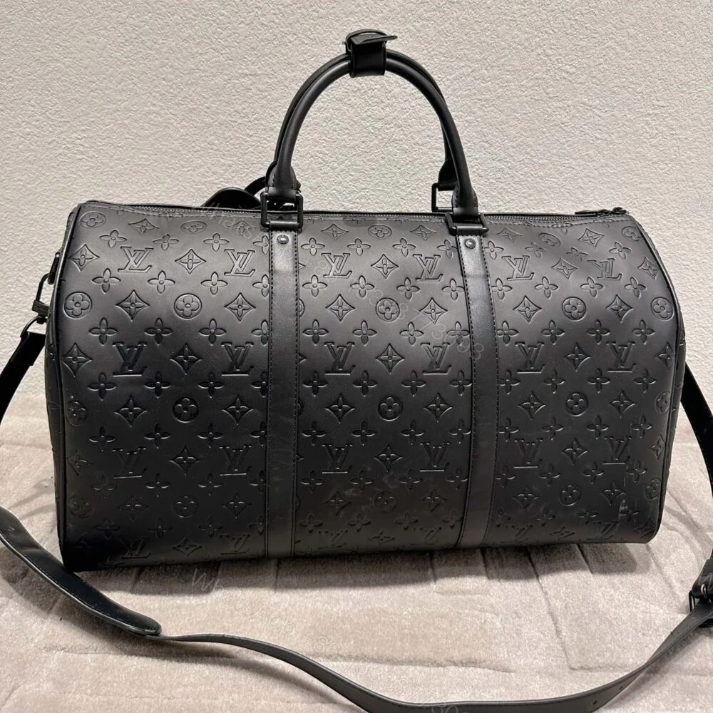 View 6 of Louis Vuitton Keepall Bandoulière 50 Black 50Cm M44810