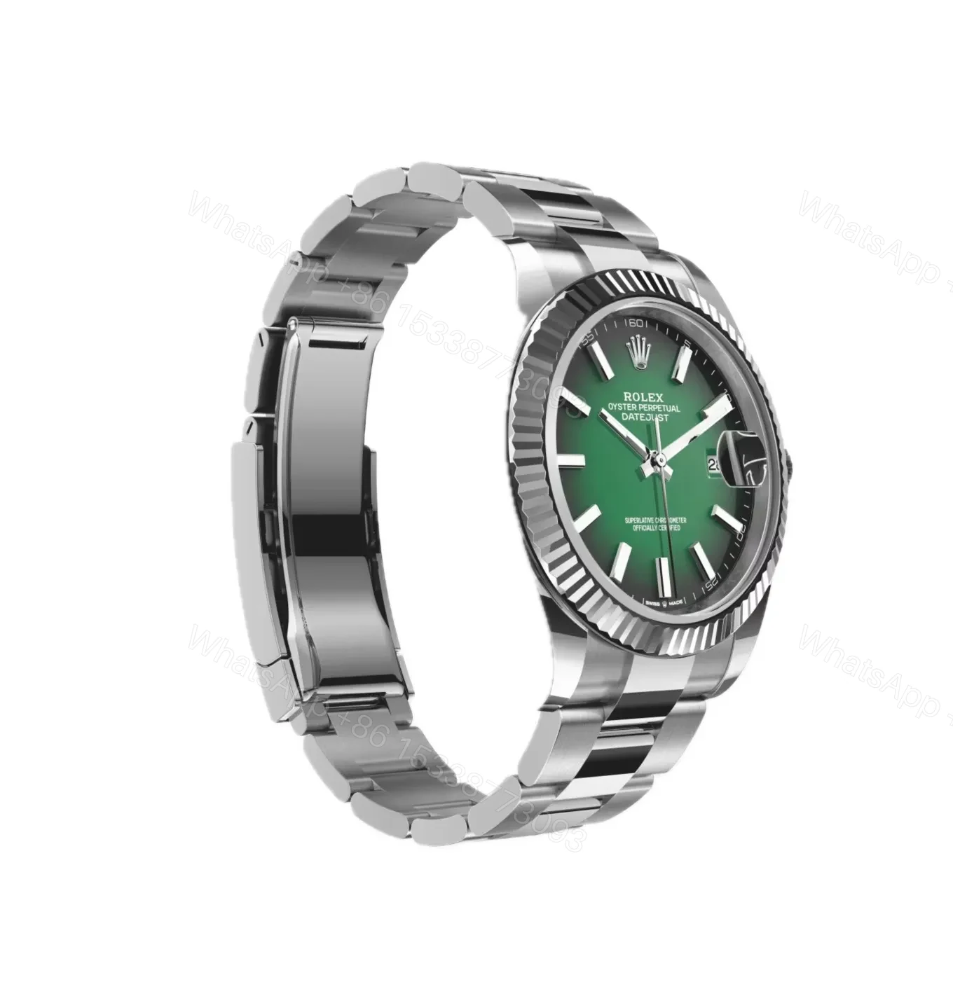 View 6 of Rolex Datejust 41 Green Ombré Dial (2026) Oyster
