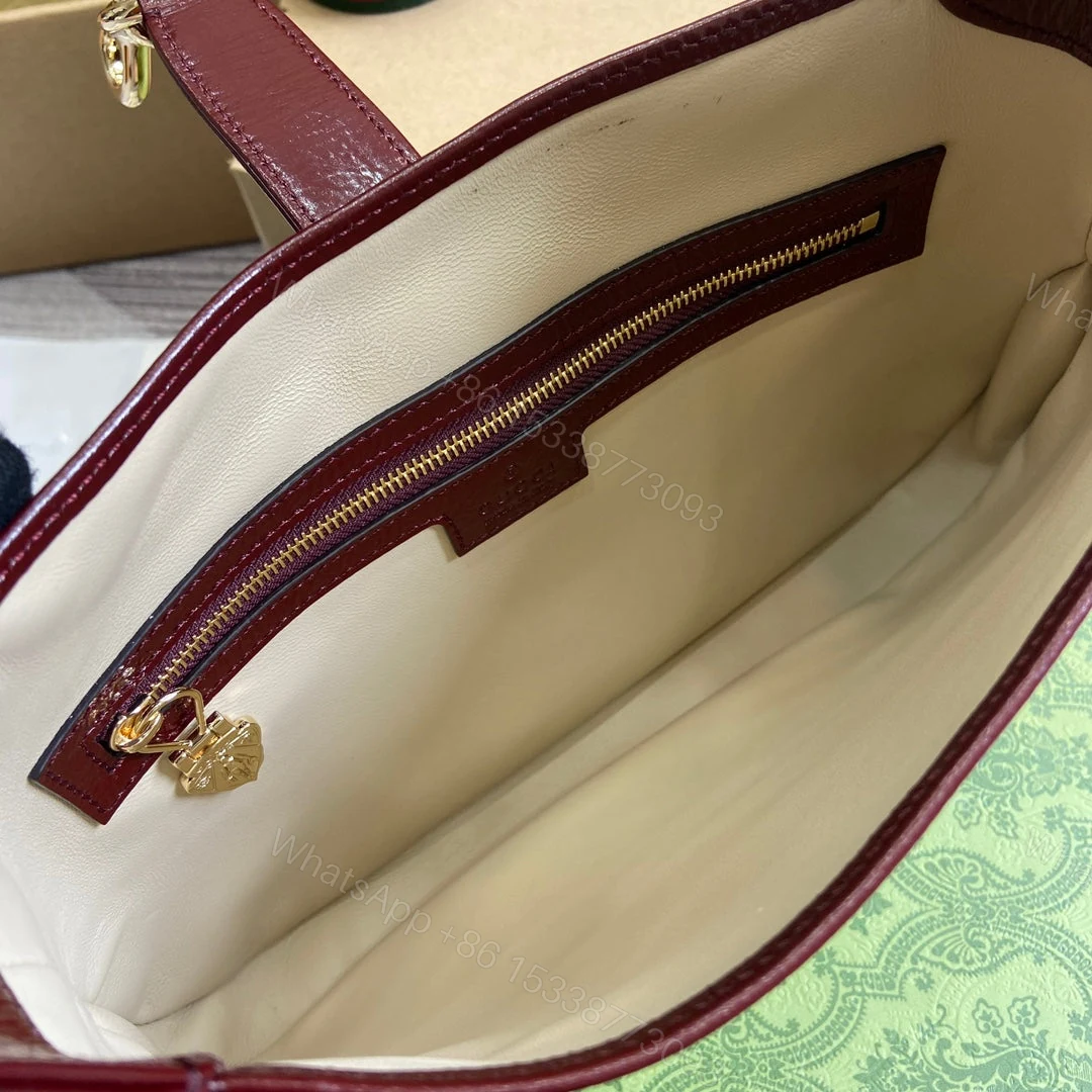 View 6 of JACKIE SMALL SHOULDER BAG 27 IN WINE RED CRACKED LACQUER CALFSKIN GOLD HARDWARE