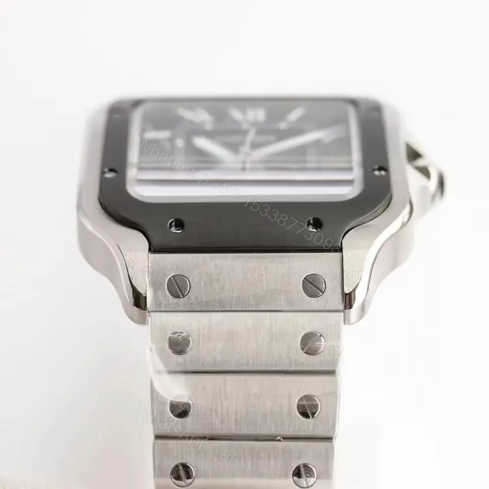 View 6 of Cartier super clone Santos Brown Dial Steel Bracelet Premium 40MM RG-CARTIER-SANTOS-BRN-STL-40