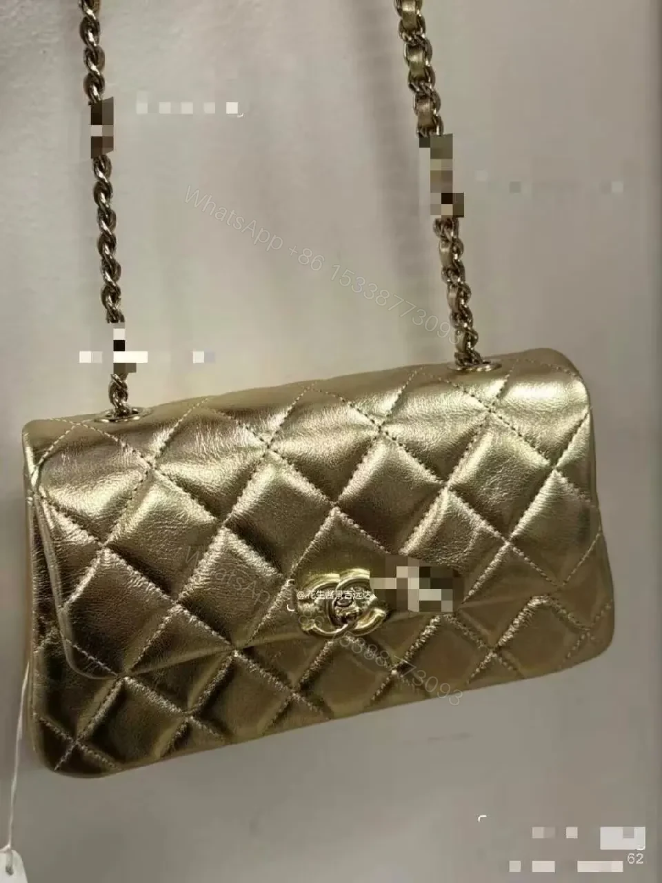 View 4 of Shimmer Quilted Luxe Bag: Metallic Structure & Shine