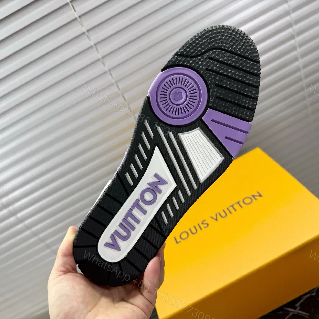 View 6 of Lilac Leather-Suede Luxe Sneaker: Premium Streetwear Comfort