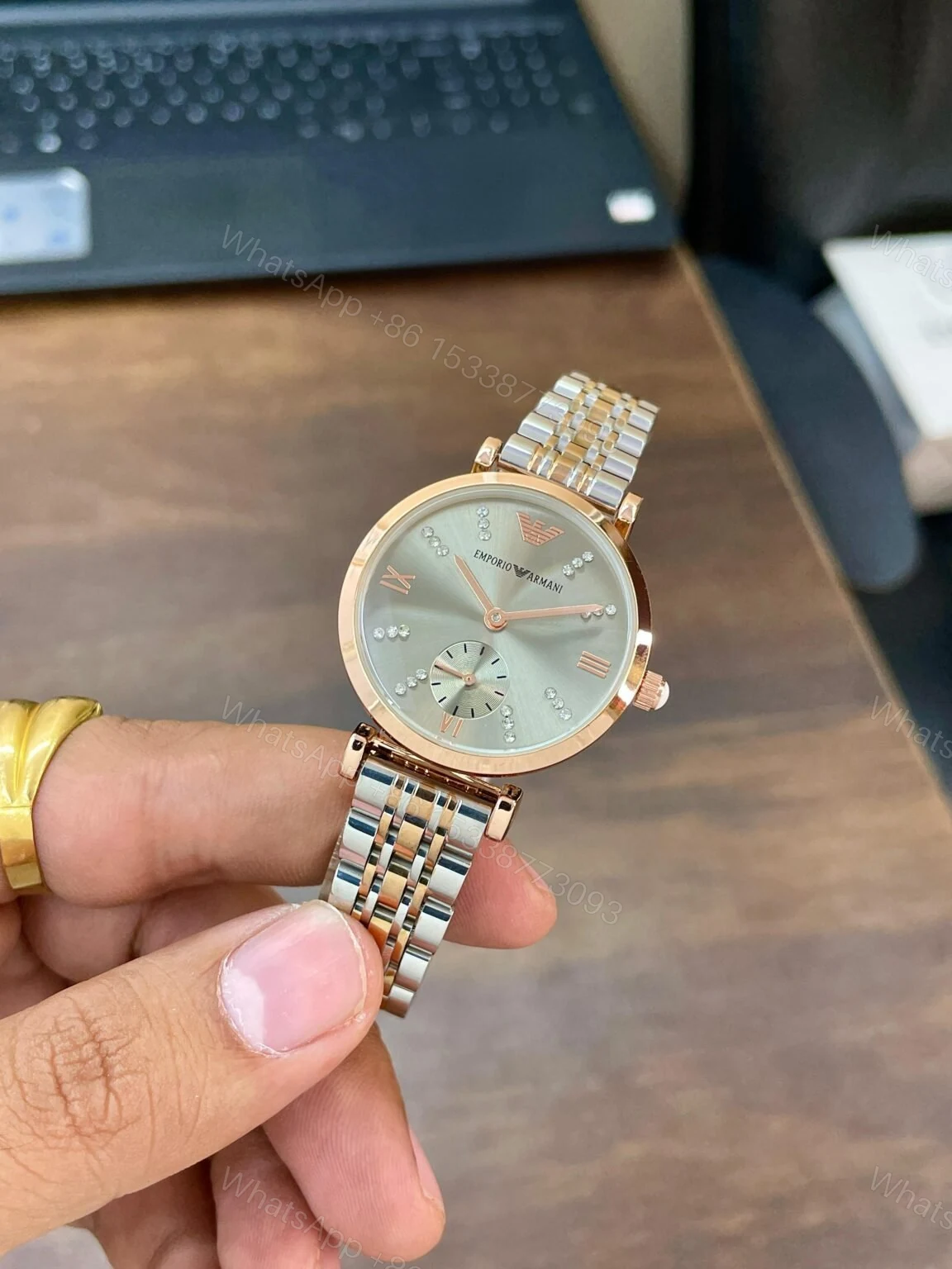 View 3 of Emporio Armani Elegance Slim White Dial 32mm Quartz