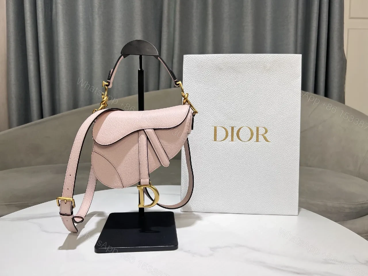 Soft Pink Saddle Bag – Luxe Everyday Leather — view 1