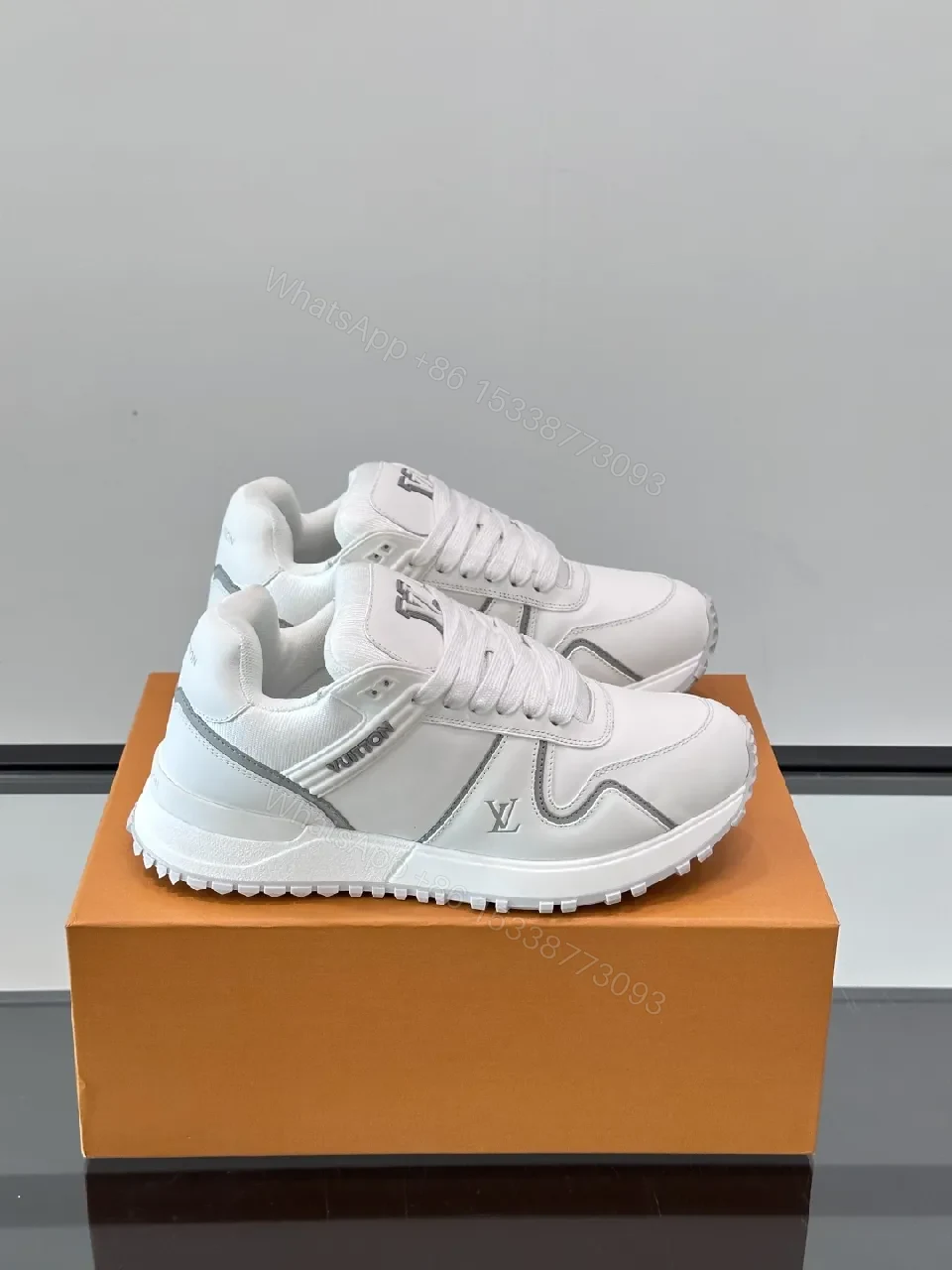 View 4 of White Leather Luxe Sneaker | Premium Comfort, Subtle Logo, All-Day Wear
