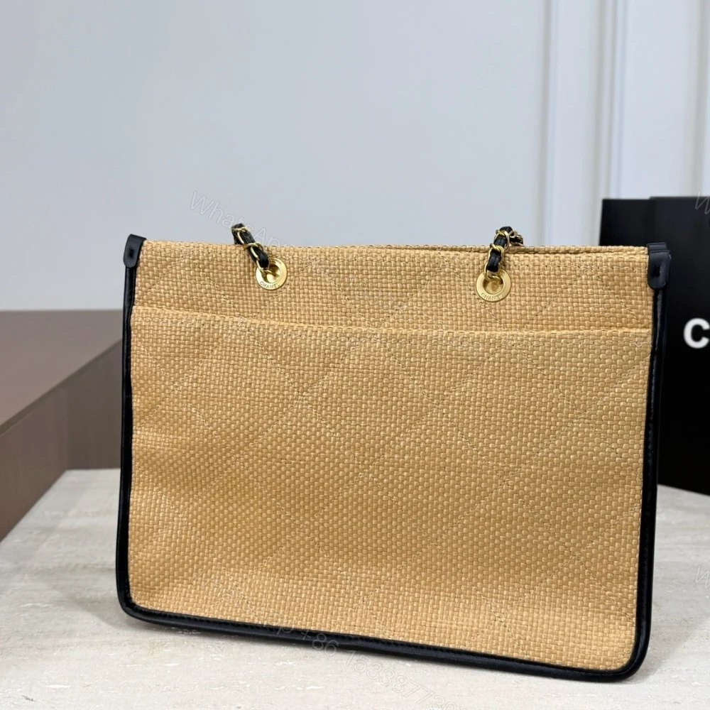 View 5 of Chanel Shopping Bag Natural Straw Beige 39Cm