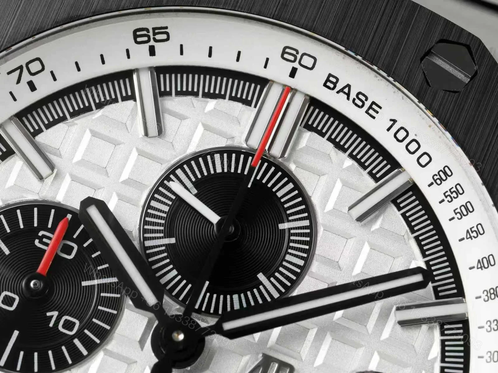 View 4 of Audemars Piguet Royal Oak Offshore White Replica 44MM Black Rubber Strap Chronograph RG-AP-ROO-WHT-BLK-RUB-44