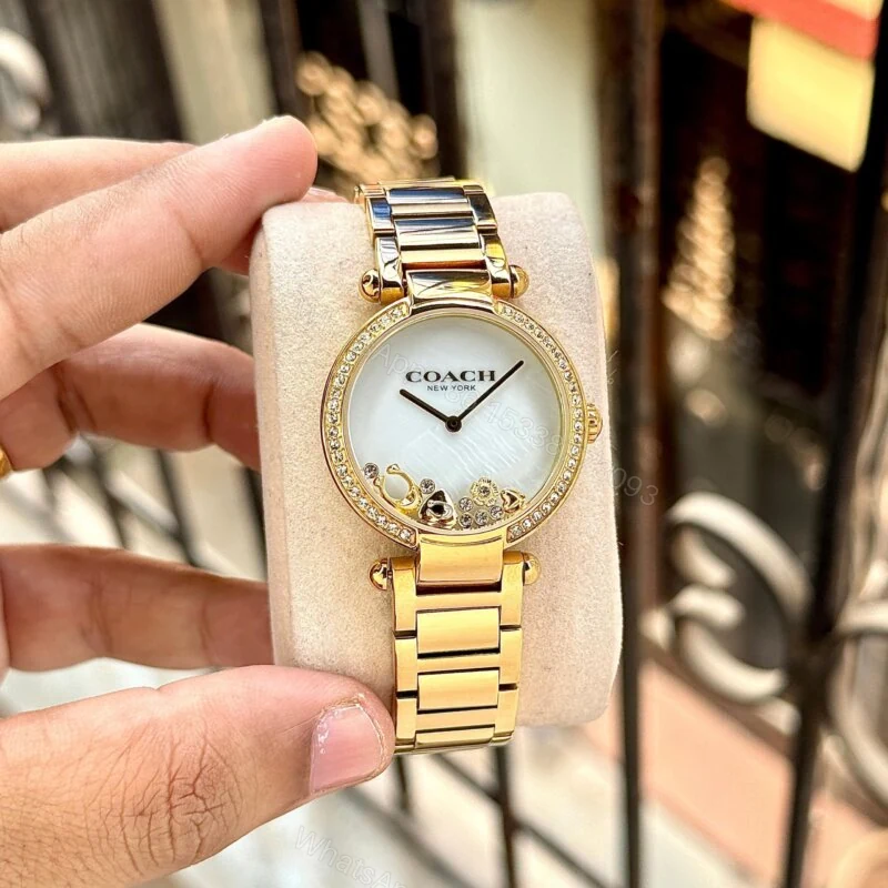 View 2 of Coach Cary Quartz 34MM White Dial Gold