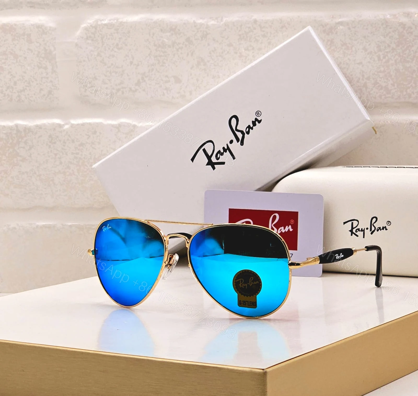 View 18 of Ray-Ban Aviator Black-Green Metal Frame