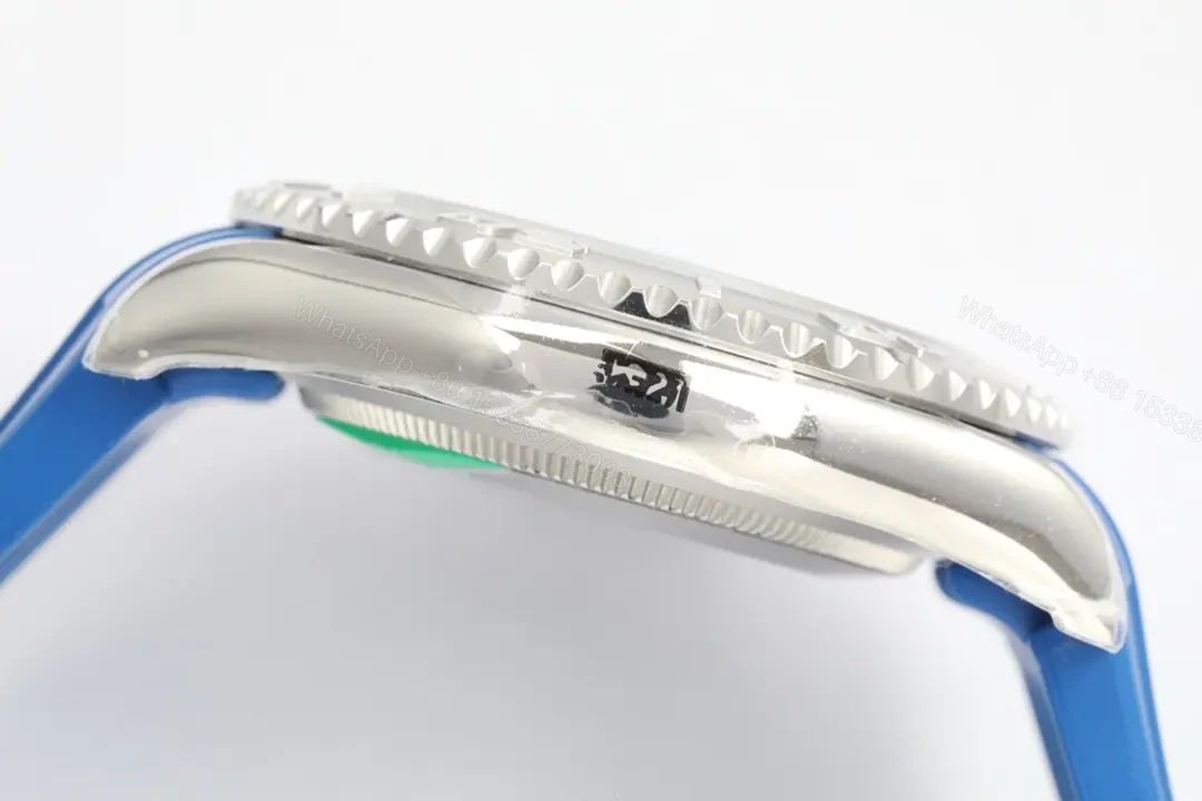 View 5 of JB Factory Clean Factory Rolex Yacht-Master 40 Blue Rubber Strap