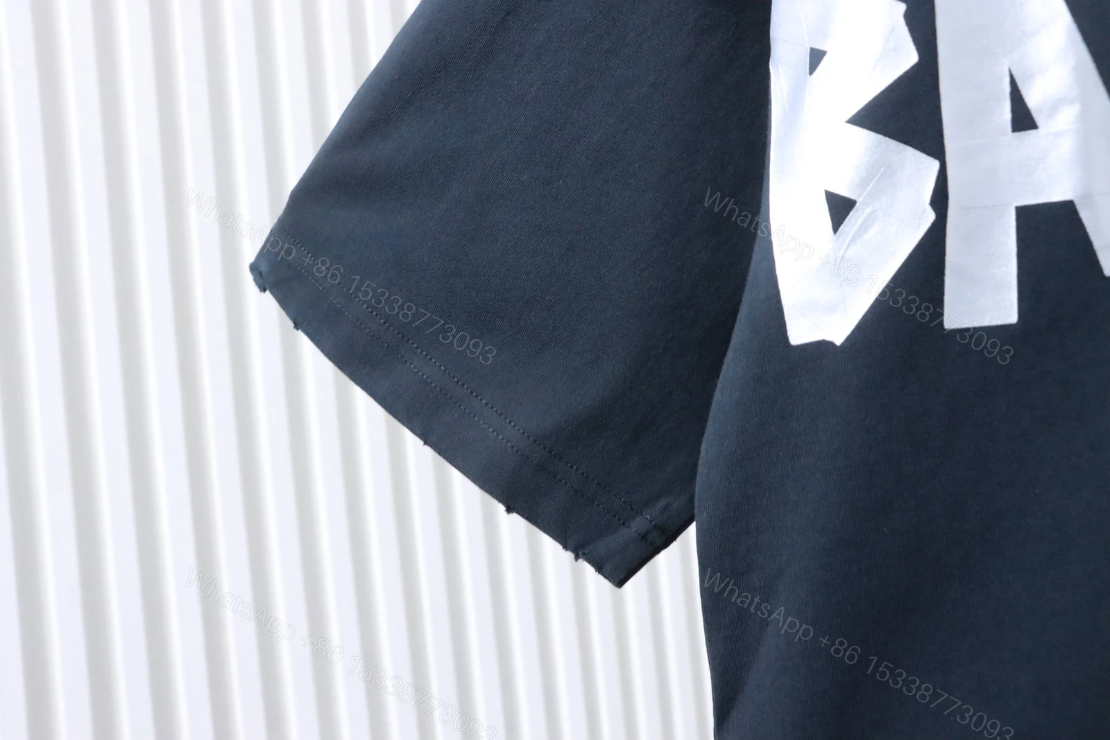 View 5 of Balenciaga Clothes 25SS American Paper Tape Short-Sleeve T-Shirt black