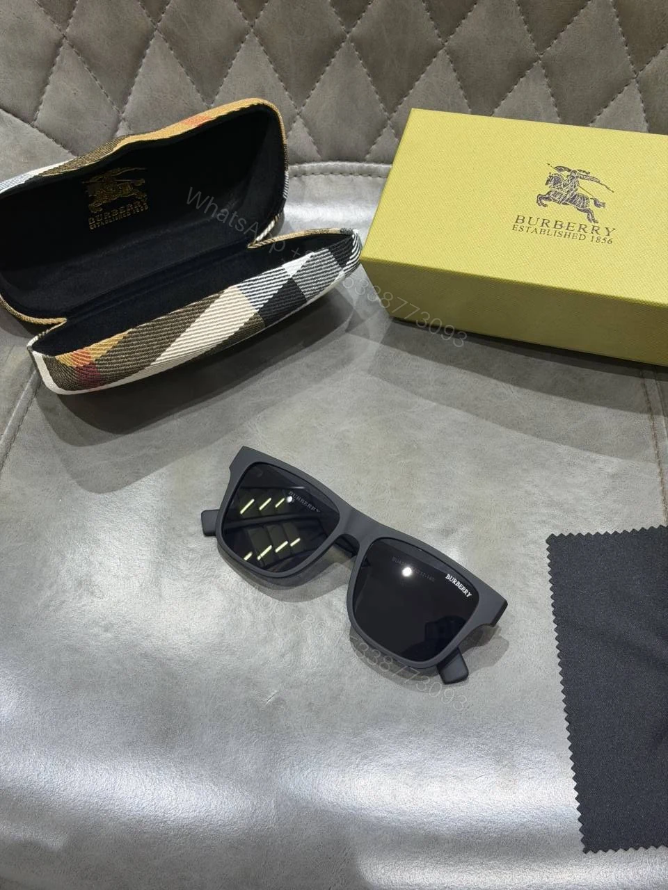 View 2 of First Copy Burberry Way Fero Matt Black Sunglasses
