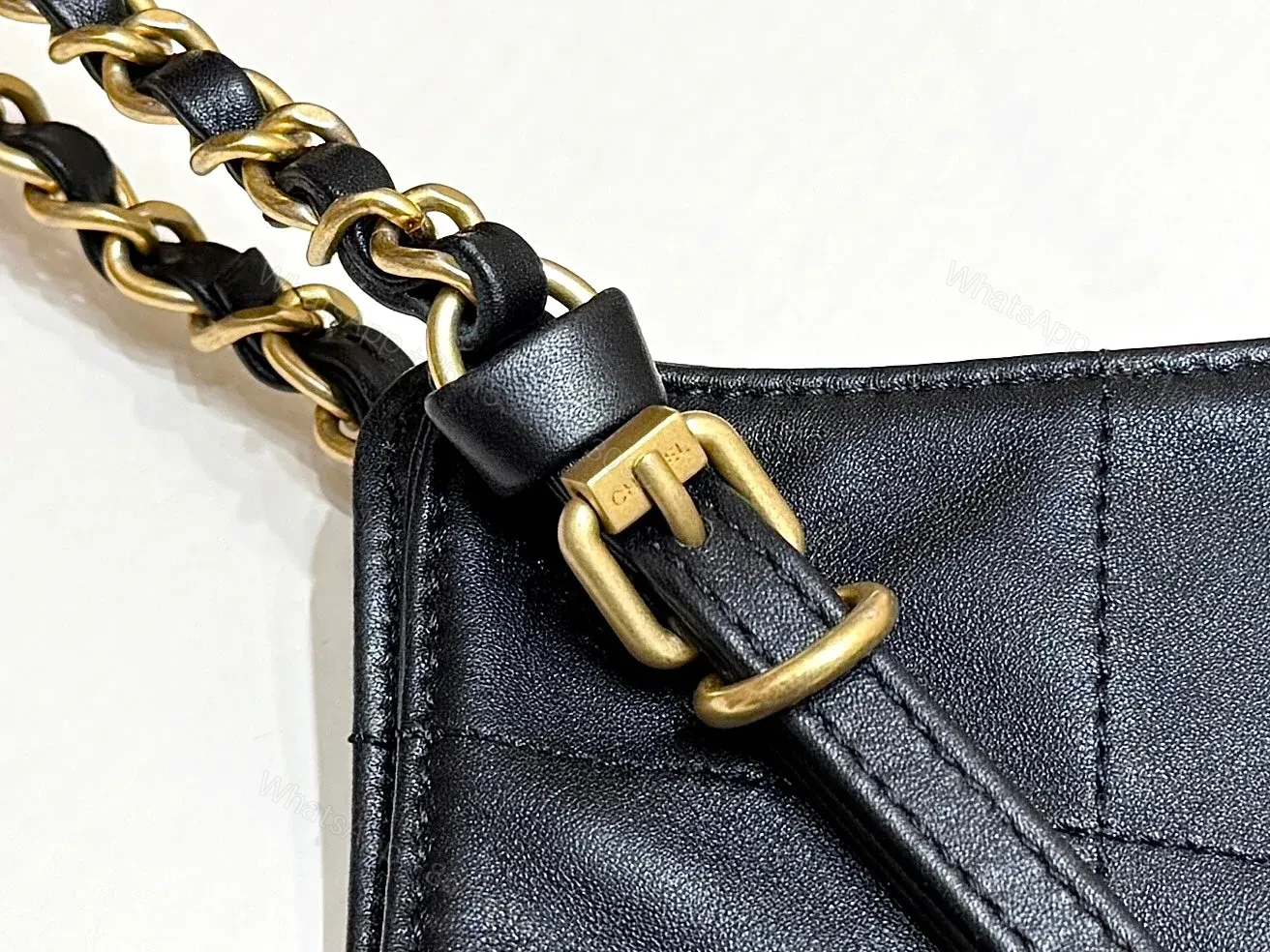 View 6 of CHANEL MEDIUM MAXI SHOPPING BAG 47 IN BLACK CALFSKIN GOLD-TONE METAL
