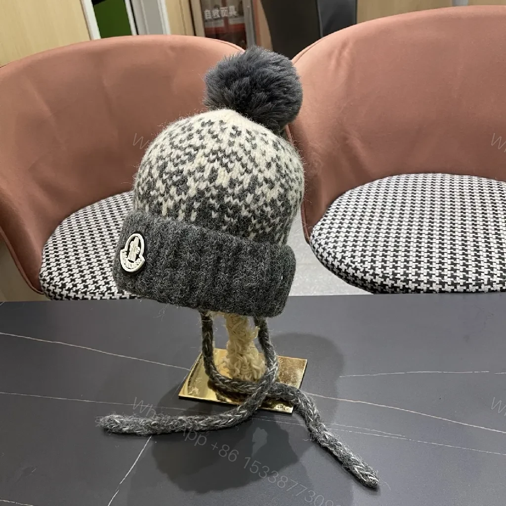 View 4 of Cozy Knit Beanie with Marled Texture & Pom-Pom Detail
