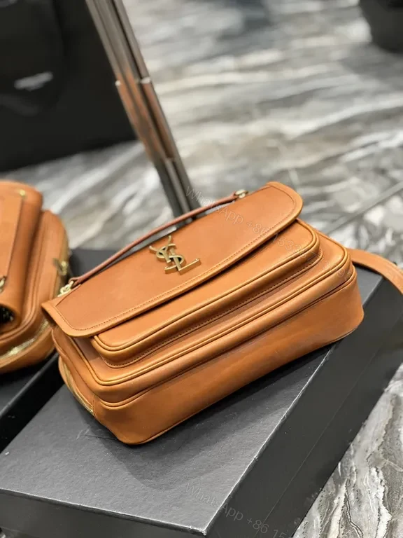 View 3 of Chic Leather Shoulder Bag: Gold Hardware, Everyday Luxe