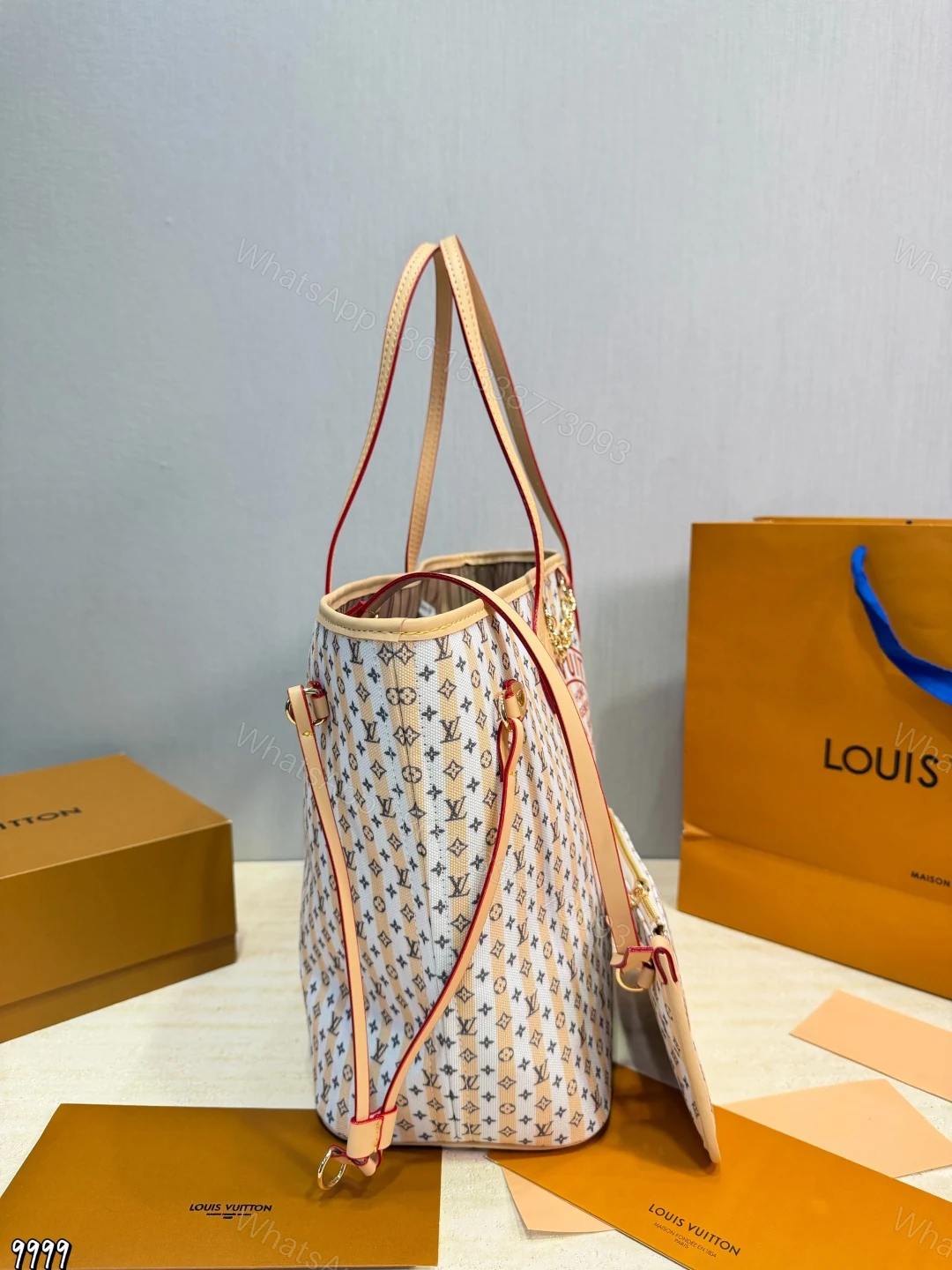View 6 of Louis Vuitton LV Neverfull MM Stamp Rose