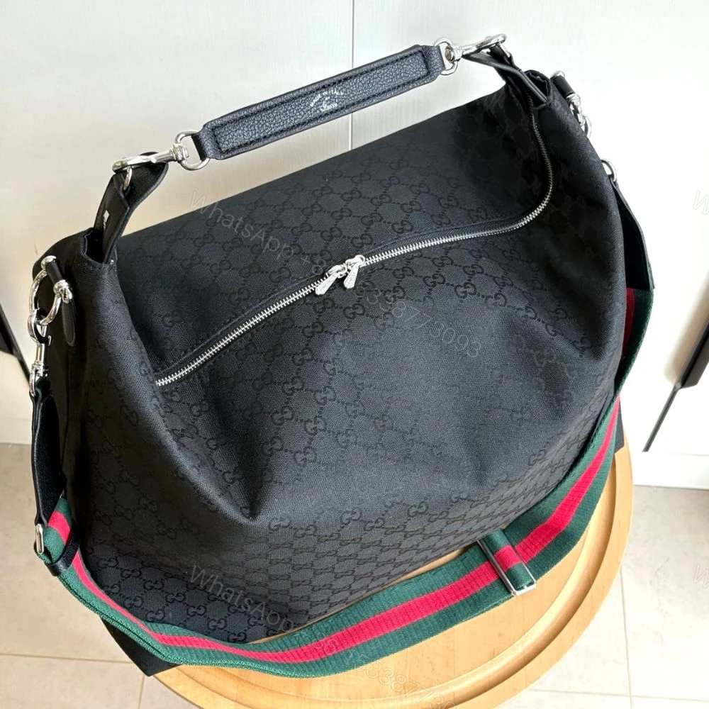 View 5 of Gucci Brera Large Crossbody Bag Black 46Cm