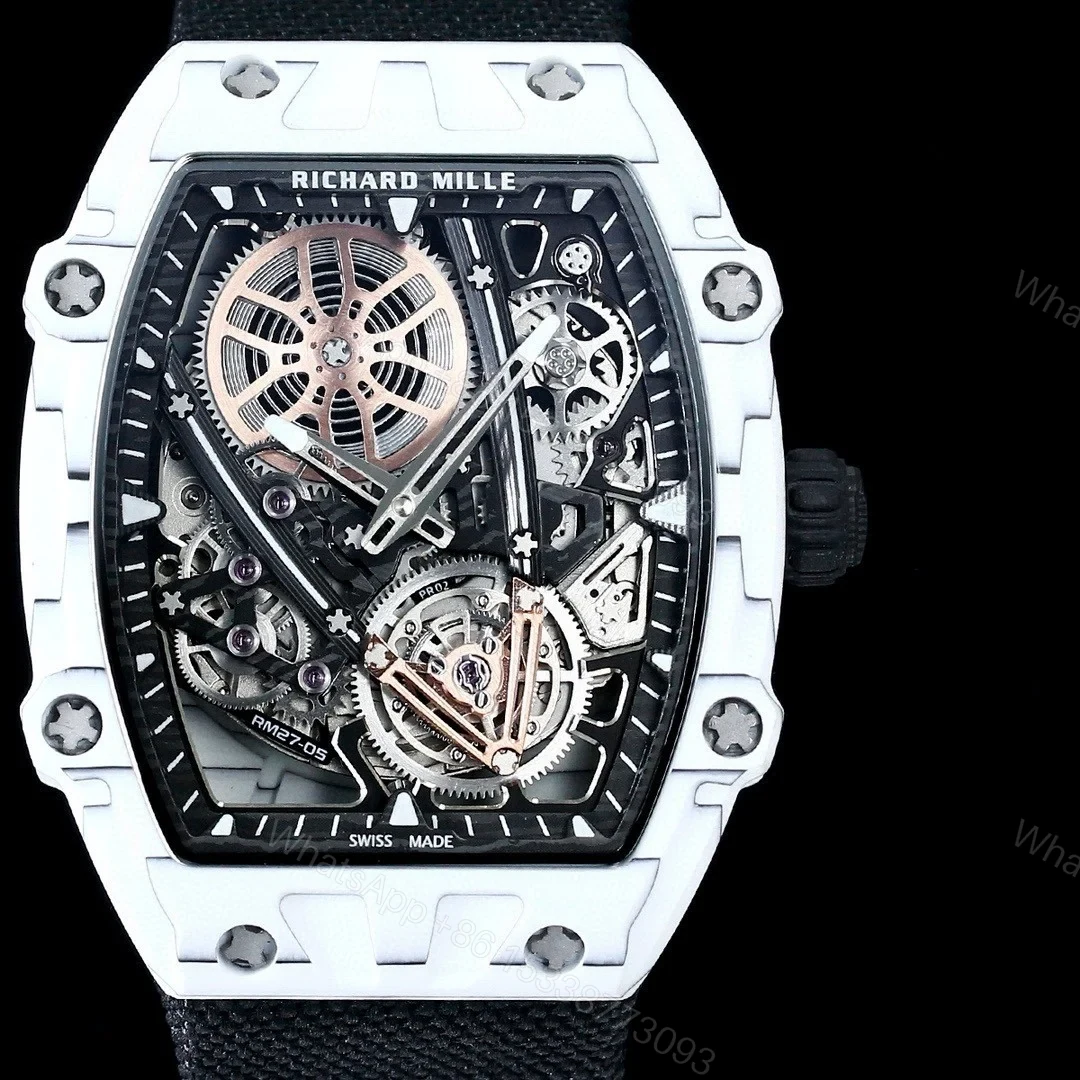 View 4 of Richard Mille RM27-05 Rafael Nadal Flying Tourbillon Watch Black Strap Steel Bezel Ultra Light Carbon TPT Premium Edition RM-RM27-05-RN-BLK-ST-FLT
