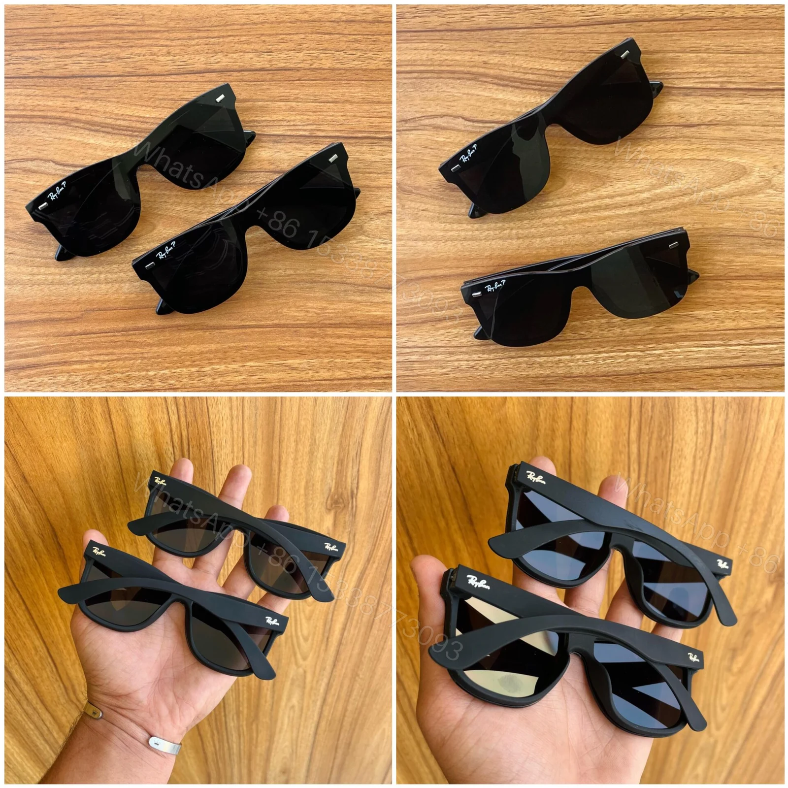 View 5 of Ray-Ban Wayfarer Black Polarized