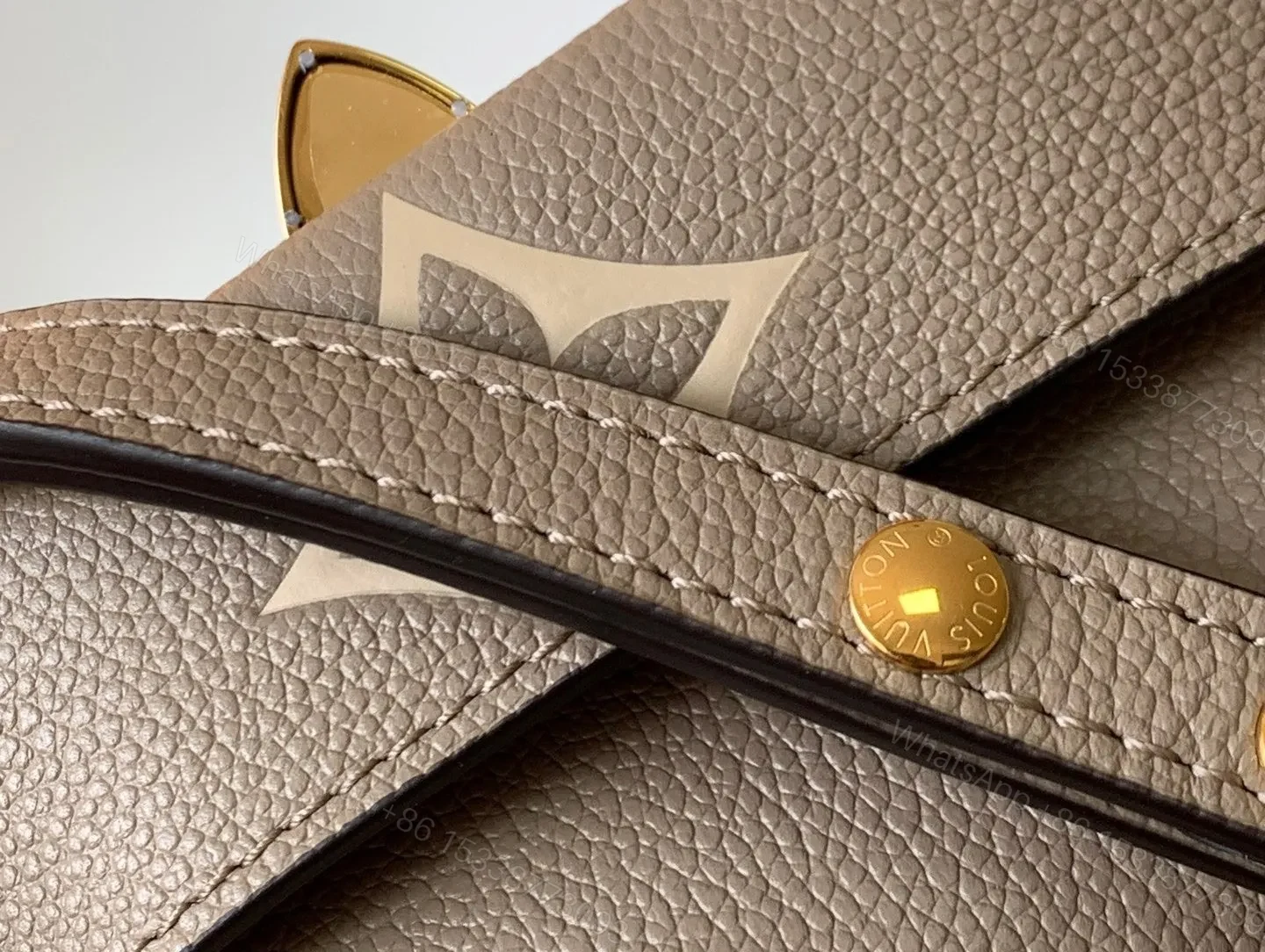 View 6 of Louis Vuitton LV Favorite Brown Like Auth Handbags Lock Gold 24x14cm