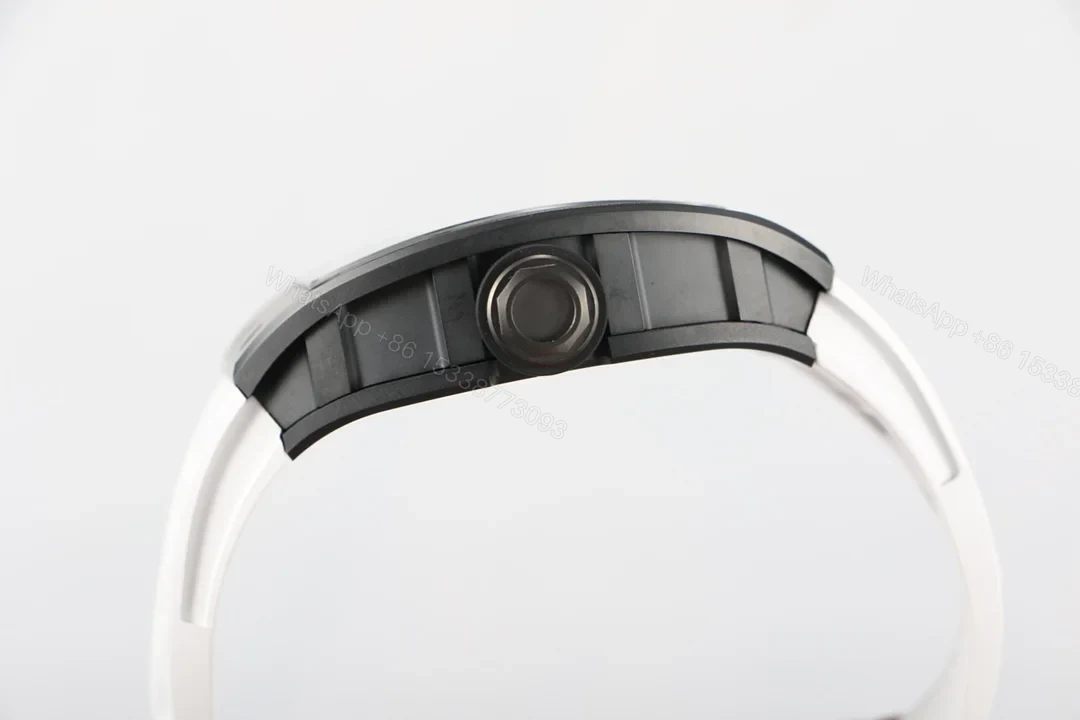 View 7 of Richard Mille RM055 Ceramic Watch White Black Ceramic Automatic Mechanical Luxury Sports Edition RM055-CER-2T