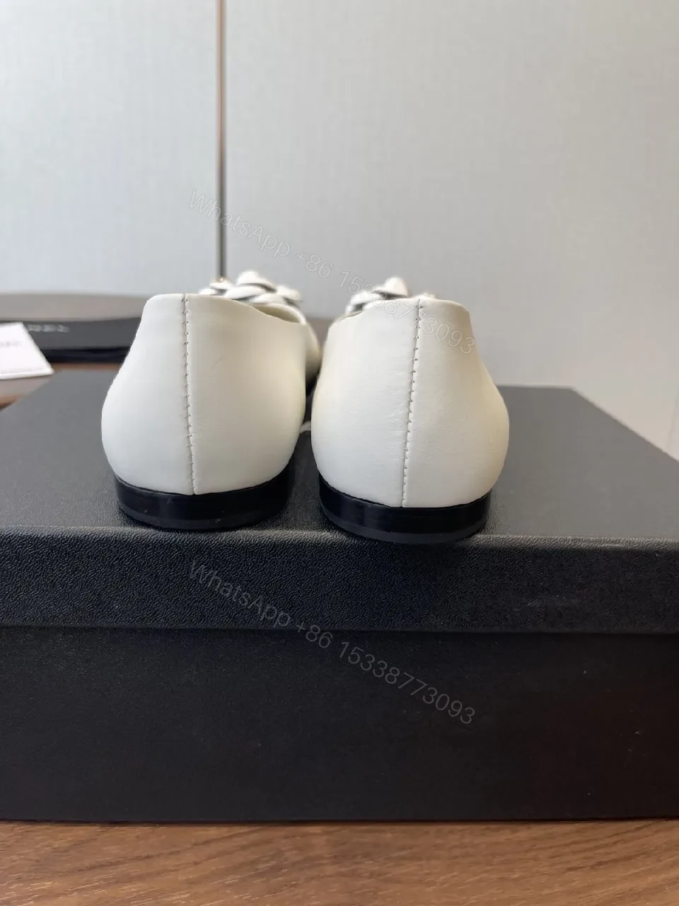 View 6 of Elegant Camellia Two-Tone Flat Shoes with Comfort