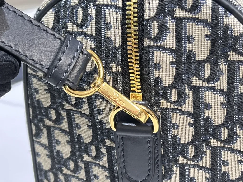 View 8 of Compact Luxury Satchel: Monogram Pattern, Gold Hardware, Crossbody/Top-Handle
