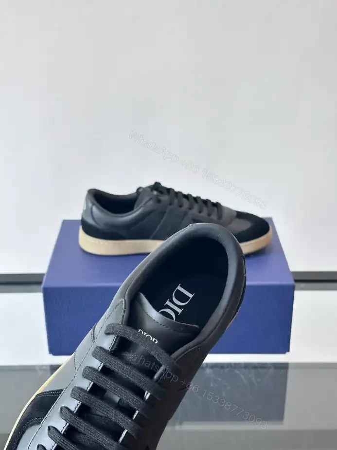 View 7 of DIOR B01 MATCHPOINT SNEAKER BLACK SMOOTH CALFSKIN AND BLACK SUEDE – CD241