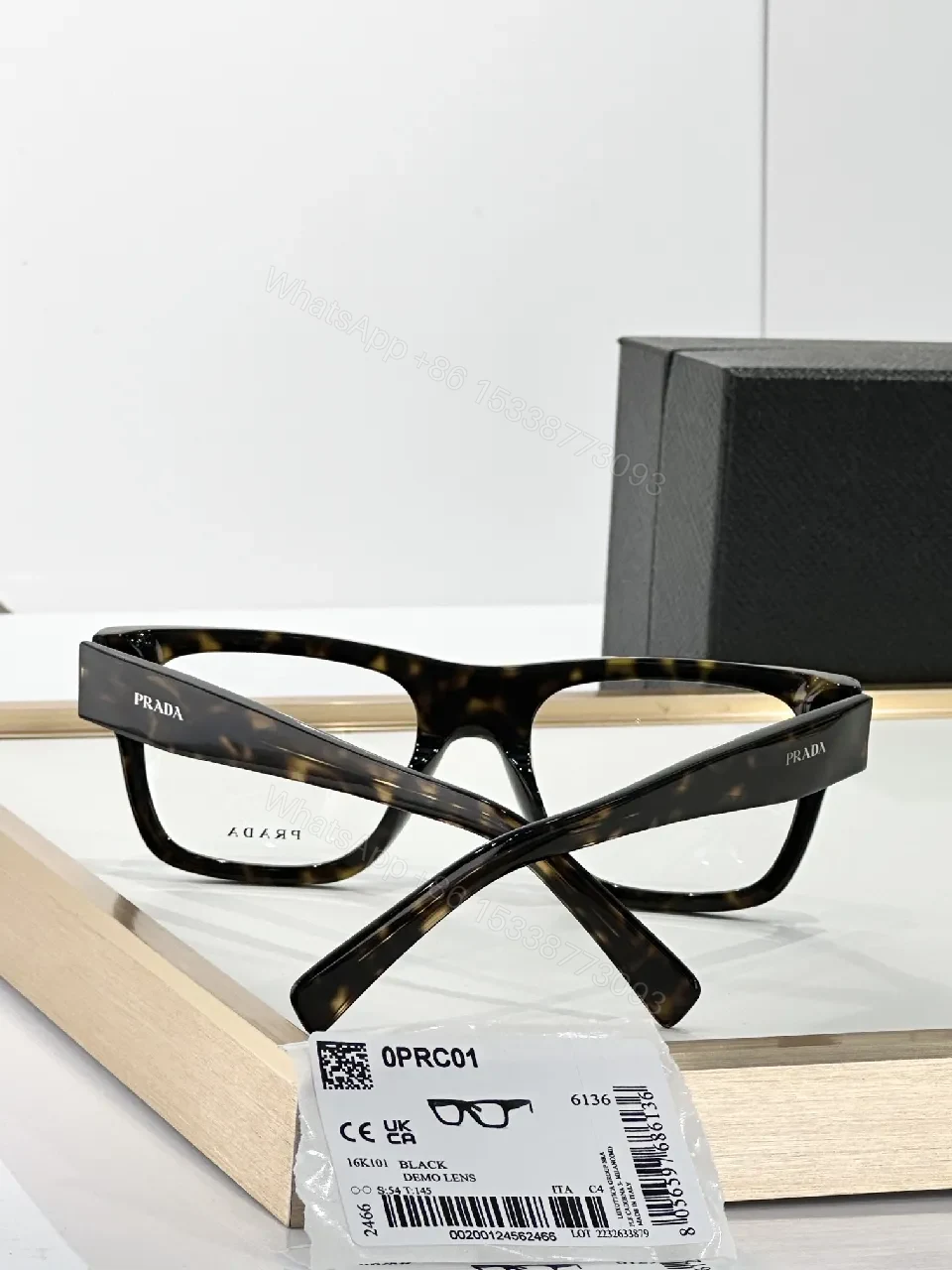 View 9 of Black Acetate Bold-Rectangle Frames: Modern Luxe Comfort