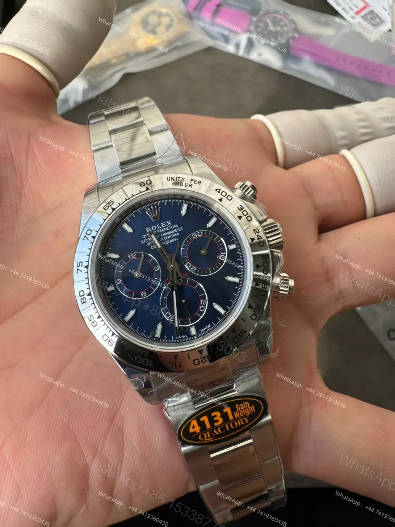 View 8 of Rolex Super Clone Daytona M126509-0005 Blue Dial 4131 Movement
