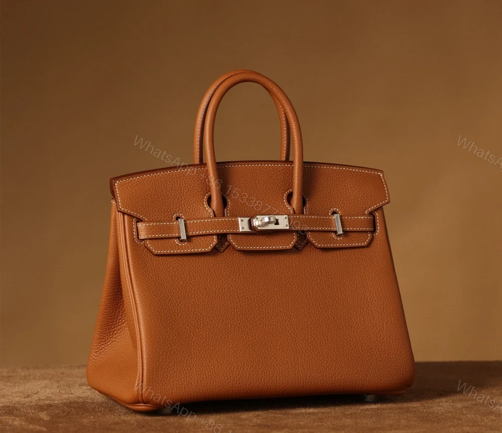 View 2 of 獨家正品級別高仿HermesBirkin25系列金棕銀扣