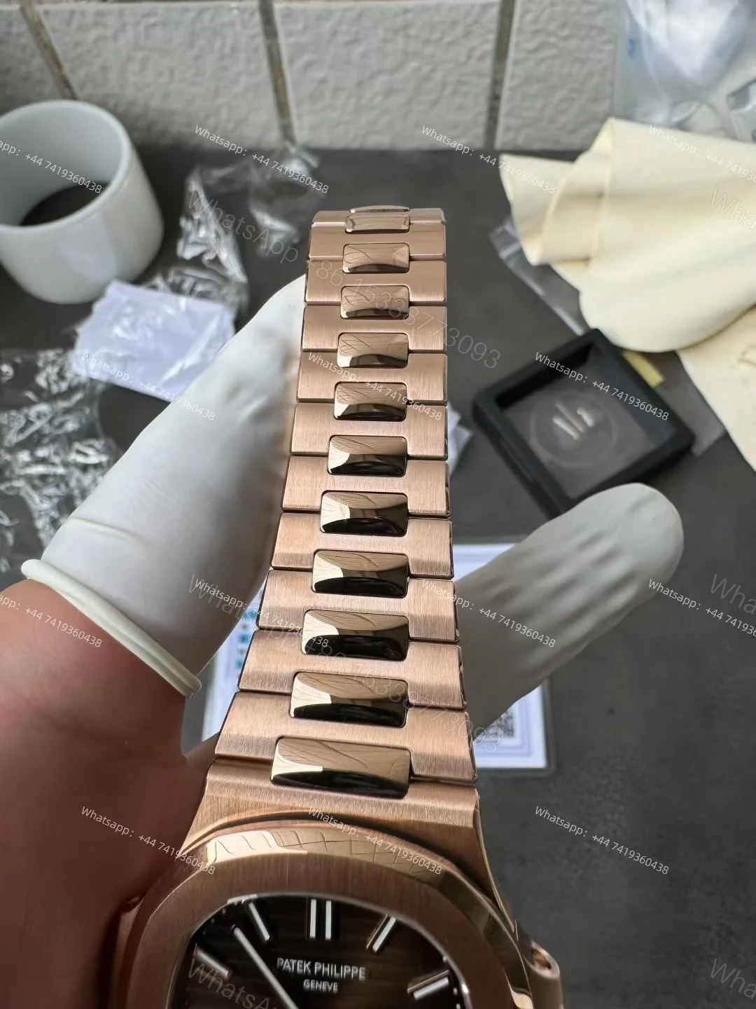 View 11 of Patek Philippe Super Clone Nautilus 5711 Rose Gold Brown Dial 40MM