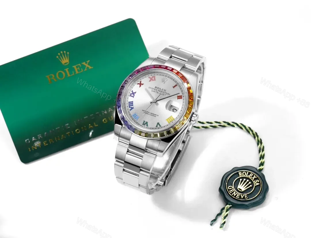 View 5 of Captivating rainbow datejust replica 36MM Silver Dial Edition RG-DJ36-RAINBOW-SILVER