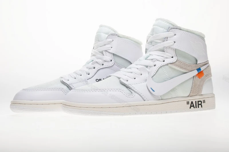 View 4 of Air Jordan 1 Retro High Off White White AQ0818-100