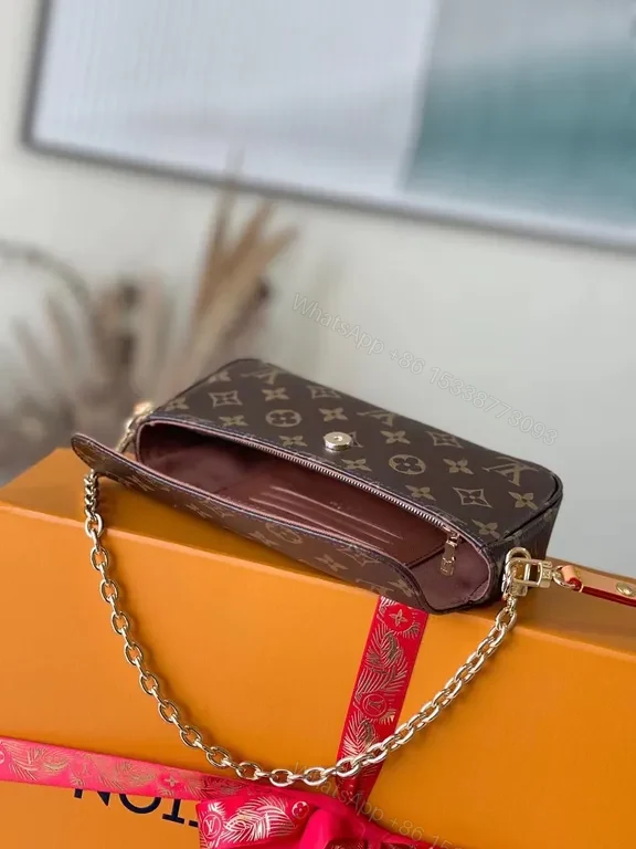 View 2 of Monogram Canvas Compact Bag: Convertible Chain & Crossbody Style