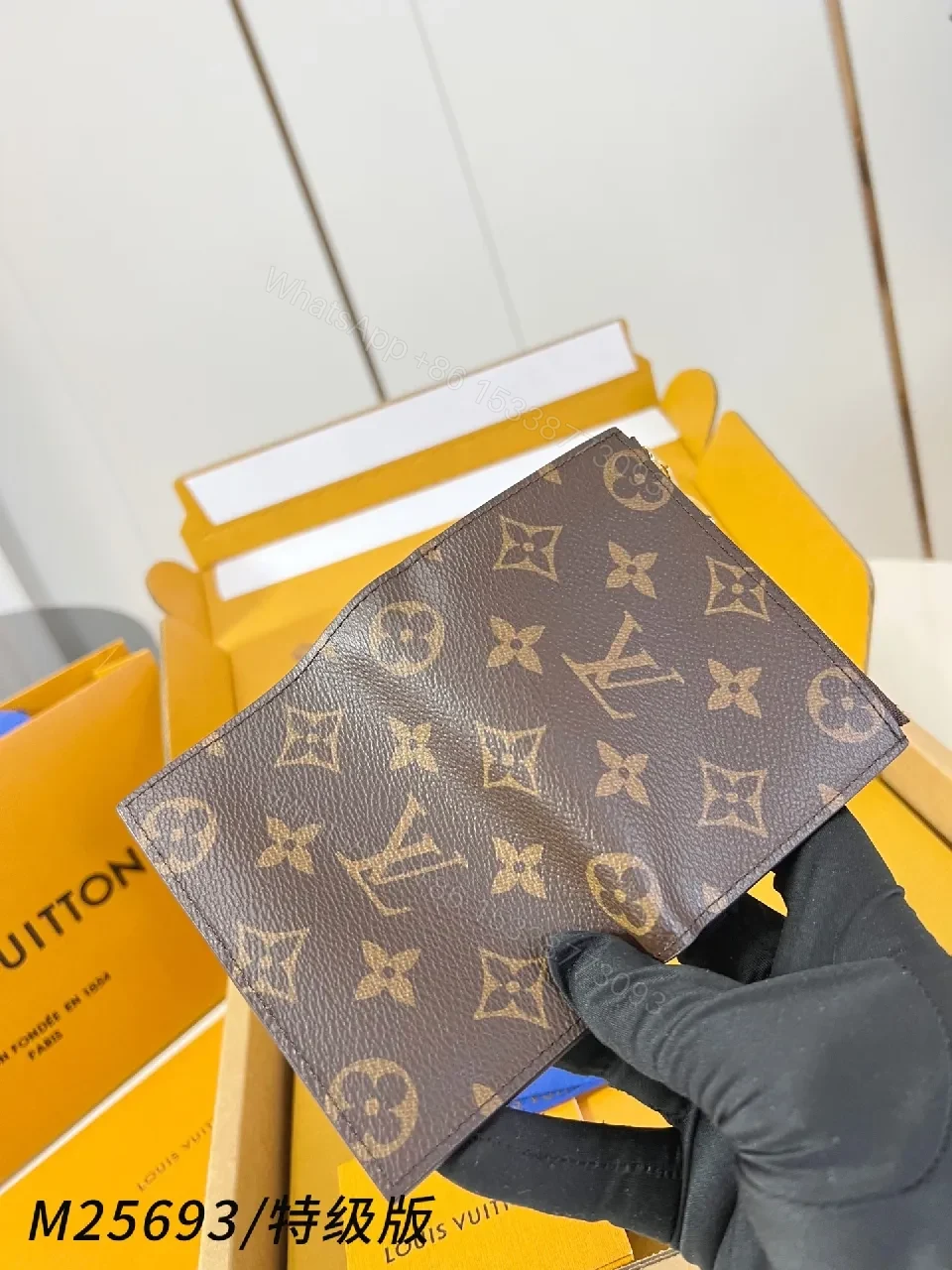 View 5 of Monogram Canvas Compact Wallet with Gold Hardware