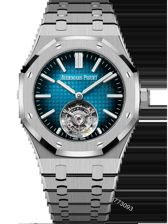 Replica AP Royal Oak Titanium Blue Dial 41mm — view 1