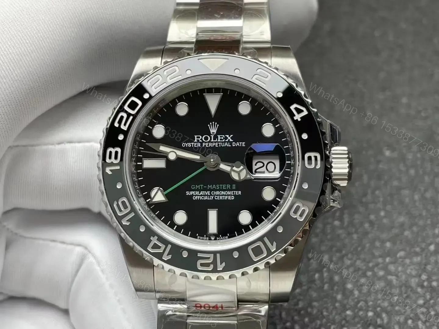 View 9 of Rolex Replica Clone Gmt master 2 2024 Bruce Wayne