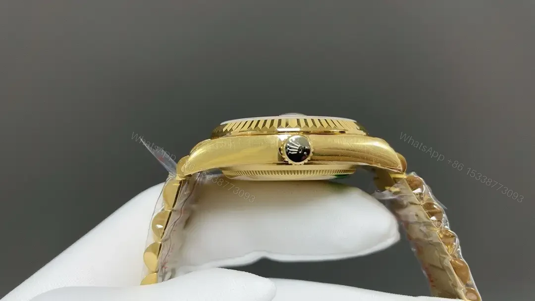 View 4 of Rolex Day-Date 36 Yellow Gold Fluted President Green Dial 118238-0419
