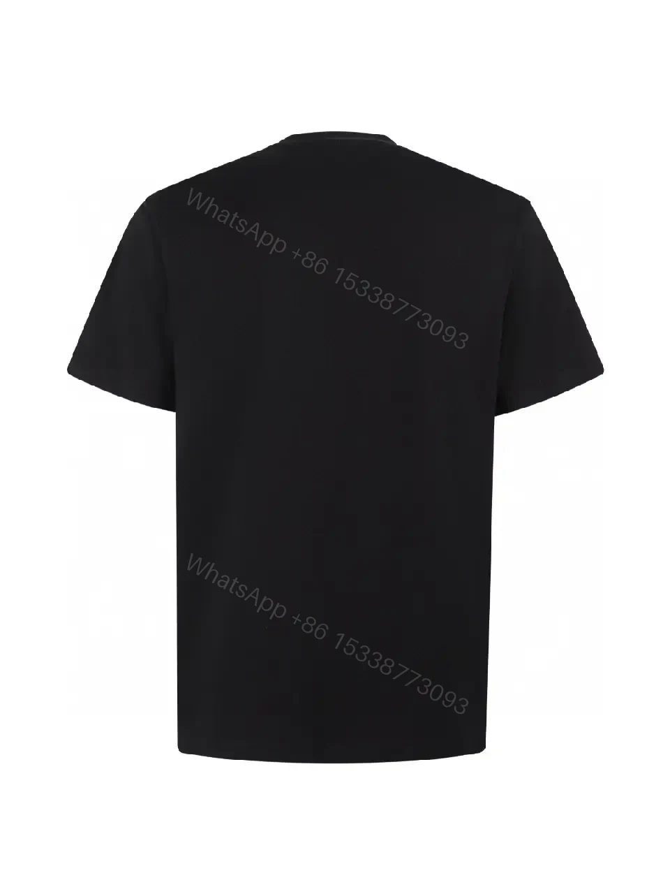 View 6 of Black Cotton Tee Crew Neck with White Horse Carriage Print CELINE PARIS T-shirt