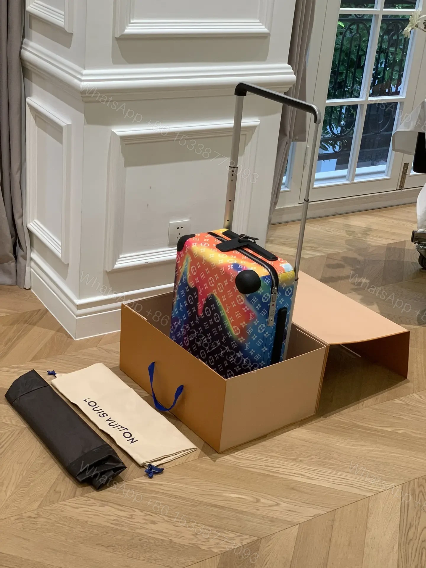 View 5 of Louis Vuitton Horizon 55 Multicolor Sunset Carry-on Bag Suitcase