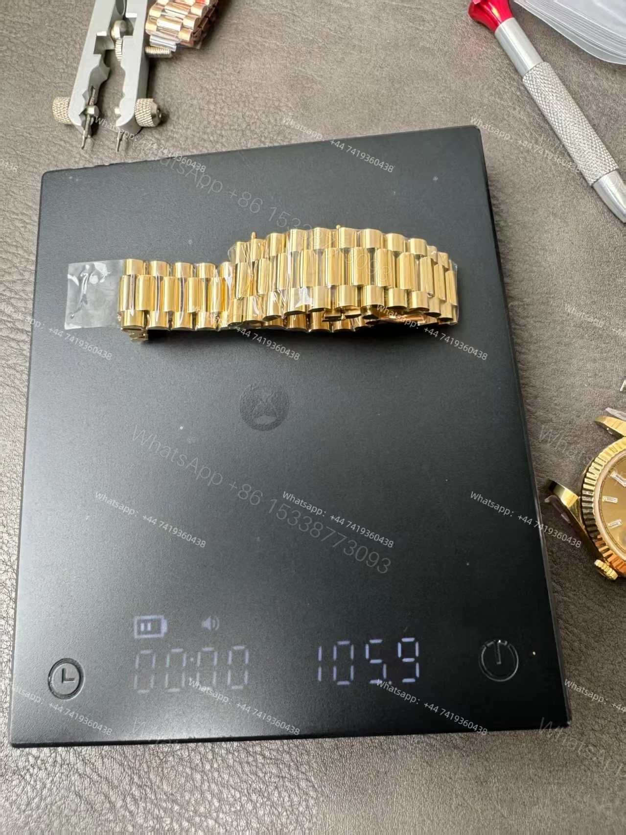 View 7 of Rolex Day-Date M228238-0005 1:1 Replica Gold Diamond Dial 40MM 3255 Movement Presidential Bracelet Super Clone Watch