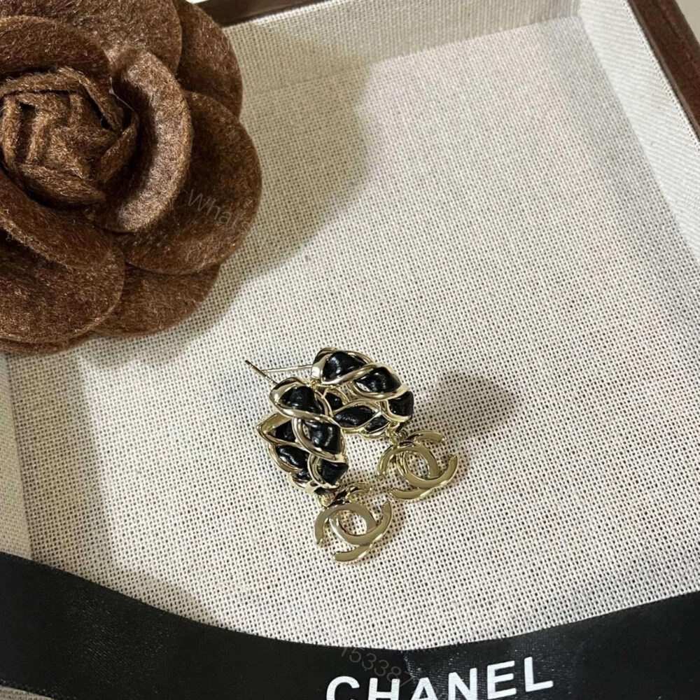 View 2 of Chanel Chain CC Small Hoop Earrings Gold