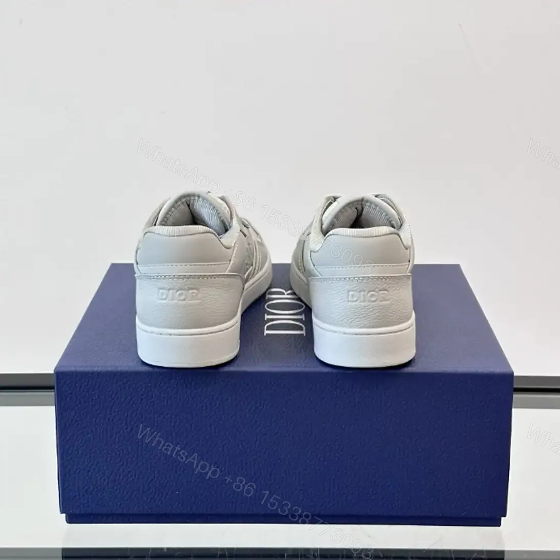 View 5 of DIOR B27 UPTOWN LOW-TOP SNEAKERS GRAY GRAINED CALFSKIN AND GRAY GRAVITY LEATHER – CD221