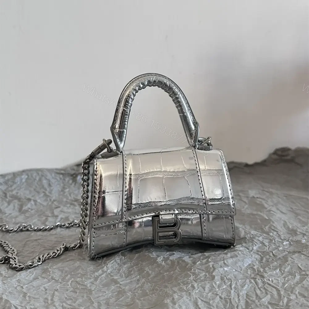 高仿Balenciaga*Nano系列迷你沙漏包銀色 — view 1