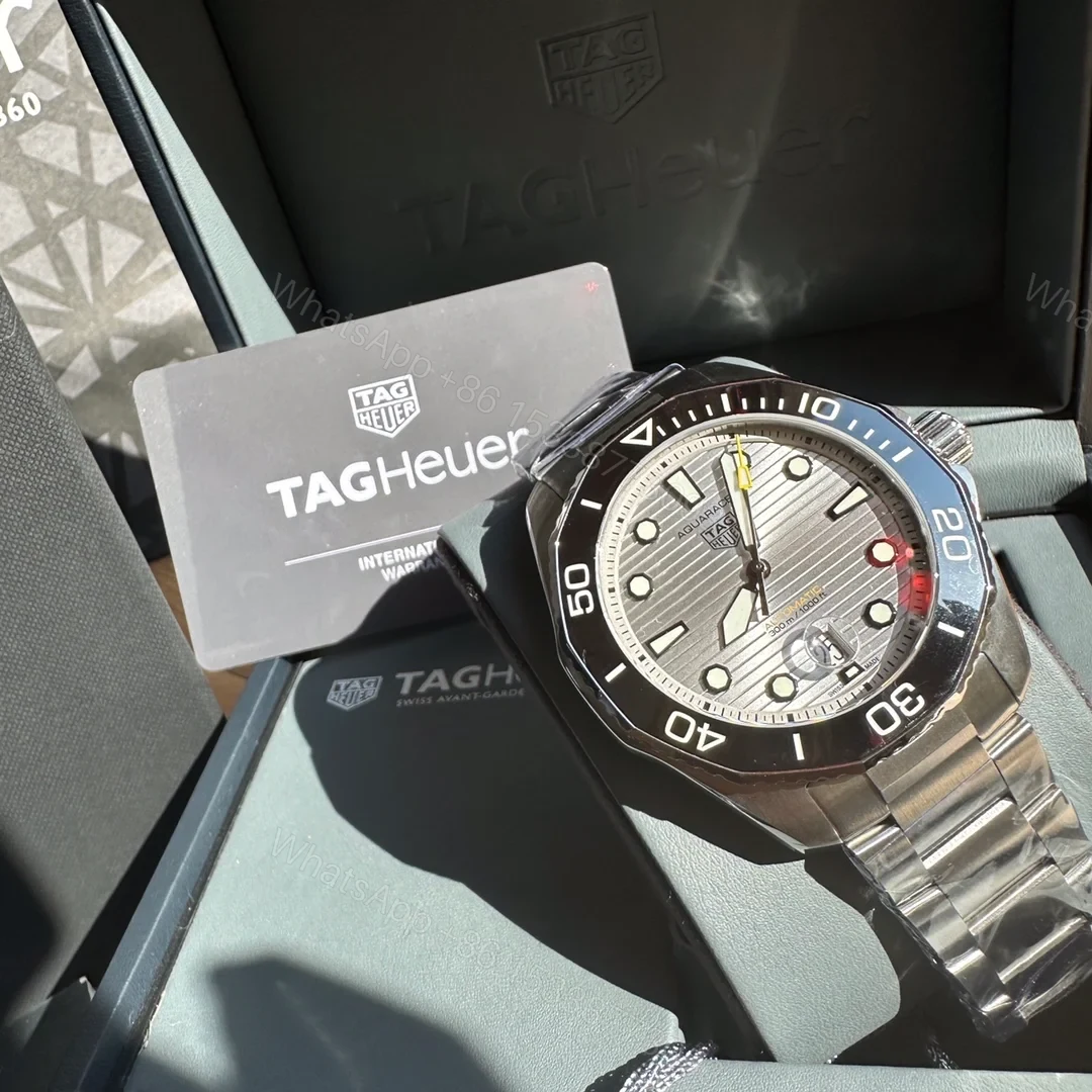 View 4 of TAG Heuer Aquaracer Nightdiver Automatic Watch 43MM DLC Blue Dial Black Ceramic Bezel Premium Edition TAG-AQUA-ND-BLU-43