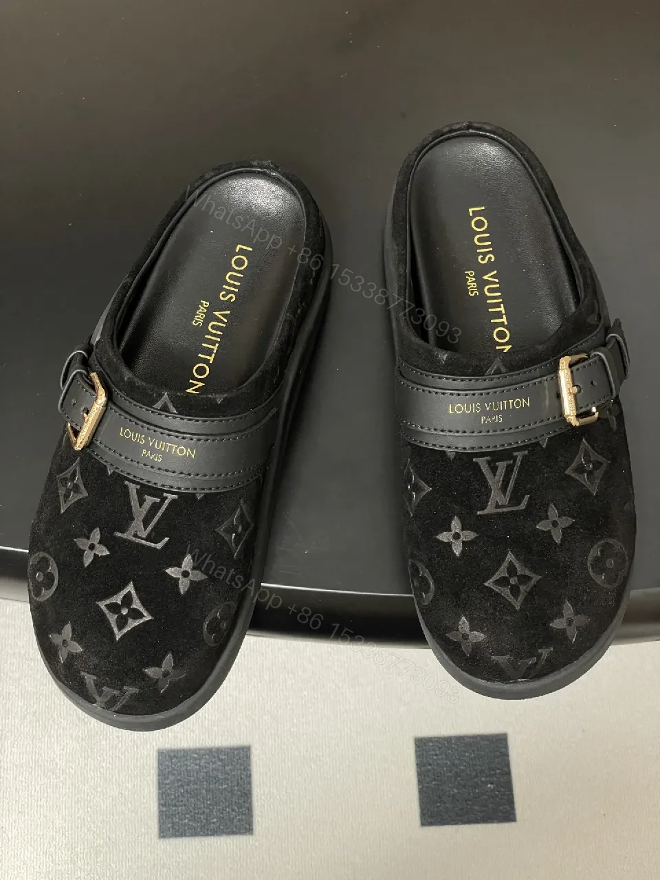 View 2 of Chic Monogram Slip-Ons: Luxe Comfort, Modern Style, Mules