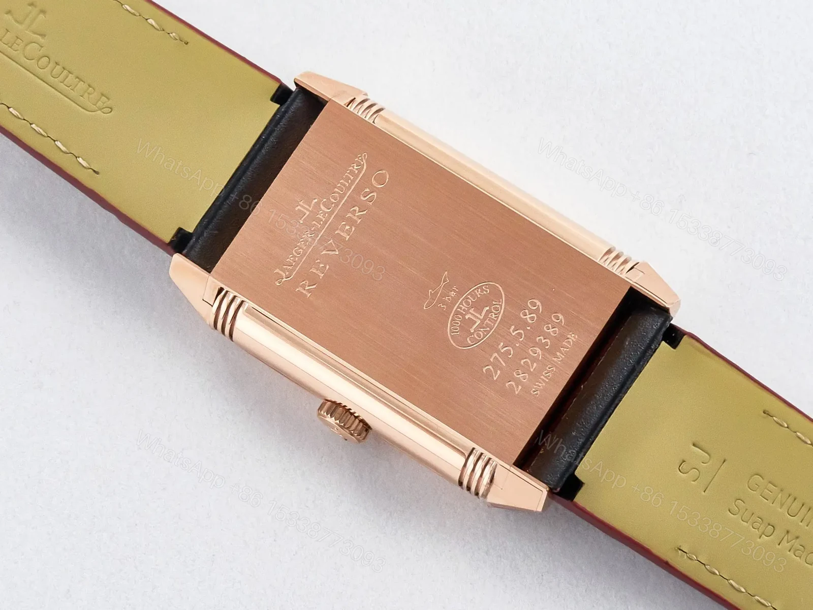View 19 of Reverso Tribute Duoface Small Seconds RG MGF Best Edition Black Dial on Red Leather Strap A854A